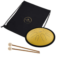 MEINL Sonic Energy 10" Compact Steel Tongue Drum, D Moll, 8 Notes, 432 Hz, Gold -CSTD3G