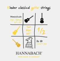 Hannabach 890 Saiten für Kindergitarre