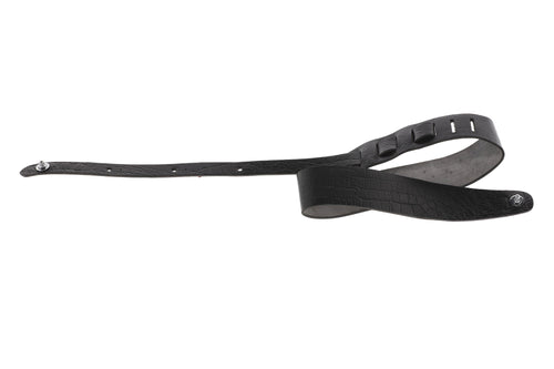 GEWA guitar strap Premium Plain 70 Security Locks Color: Black Grained