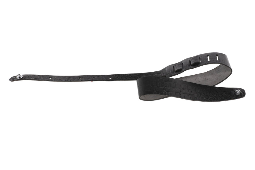 GEWA Tracolla per chitarra Premium Plain 70 Security Locks Colore:Nero Grana