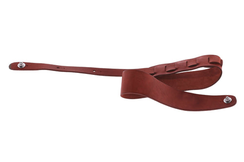 GEWA Guitar Strap Premium Plain 70 Security Locks Color: Red Brown