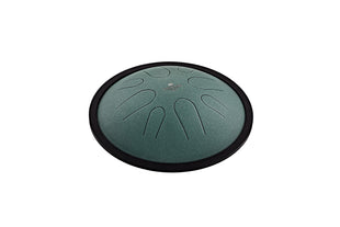 MEINL Sonic Energy 10" Compact Steel Tongue Drum, H Moll, 8 Töne, 432 Hz, Dunkelgrün-CSTD1DG