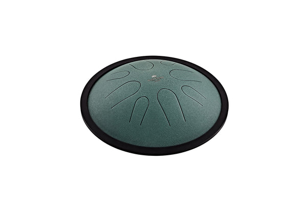MEINL Sonic Energy 10" Compact Steel Tongue Drum, H Moll, 8 Töne, 432 Hz, Dunkelgrün-CSTD1DG