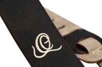Tracolla per chitarra Ortega OSSU-70 in pelle scamosciata - Patina Bronzo