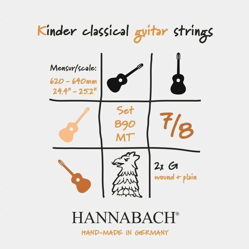 Hannabach 890 Saiten für Kindergitarre