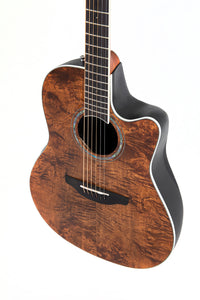 OVATION CS24P-NBM-G CELEBRITY TRADITIONAL PLUS MID CUTAWAY NUTMEG BURLED MAPLE