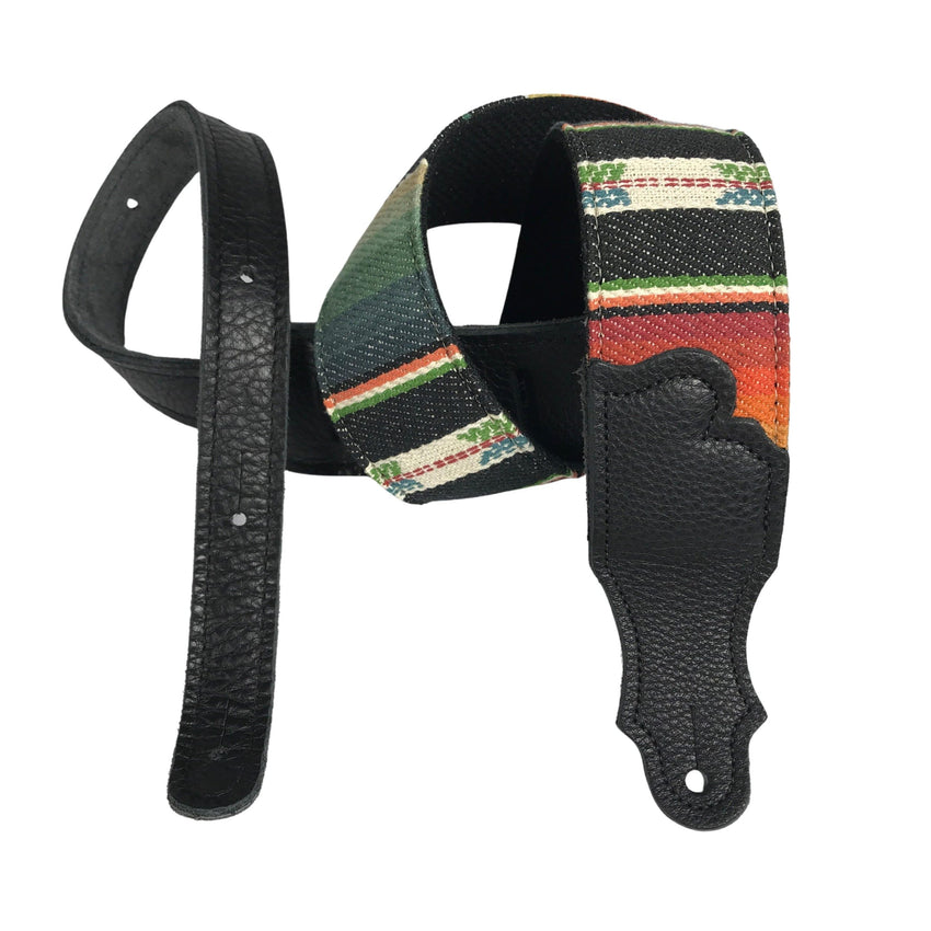 Tracolla per chitarra Franklin Strap 2″ Saddle Blanket nera/nera