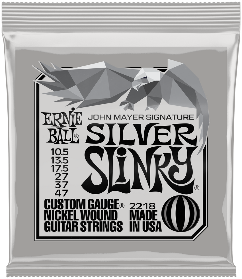 Ernie Ball John Mayer Silver Slinky Nickel Wound E-Gitarrensaiten 10.5-47