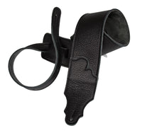 Franklin Strap 3" Original Black Glove Leather Guitar Strap