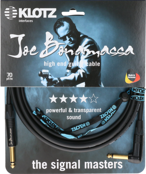 Klotz Joe Bonamassa 3m High End Gitarrenkabel Winkelklinke