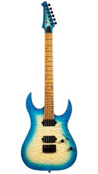 SPIRA GUITARS S-500QAB Qulited Aqua Blue