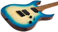 SPIRA GUITARS S-500QAB Qulited Aqua Blue
