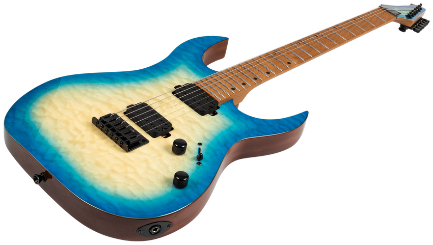 SPIRA GUITARS S-500QAB Qulited Aqua Blue
