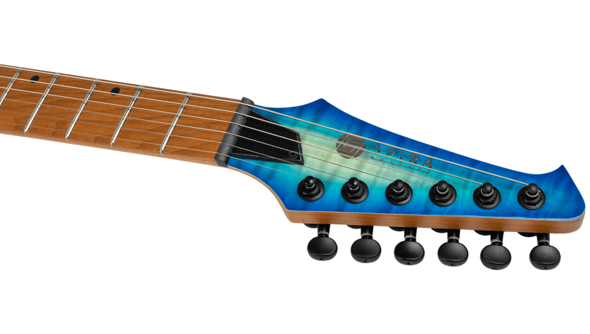 SPIRA GUITARS S-500QAB Qulited Aqua Blue