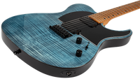 SPIRA GUITARS T-450 Transparent Blue E-Gitarre