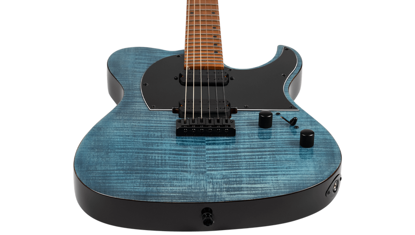 SPIRA GUITARS T-450 Transparent Blue E-Gitarre