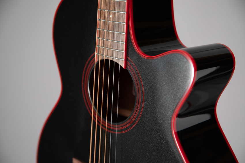 TAKAMINE GF49CE CB - Cosmic Black Sparkle Gloss