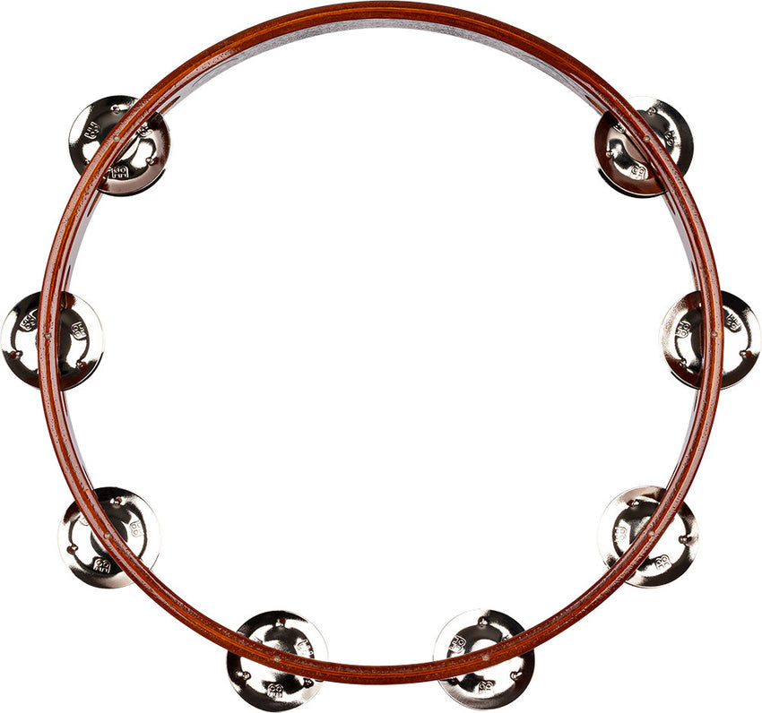 MEINL TA1AB Wooden single-row tambourine with steel clips African Brown