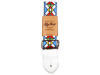 Tracolla per chitarra HIP STRAP HS06 modello Stained Glass Blue, colore: bianco