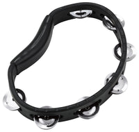 MEINL HTBK Hand Tambourine, single row, with steel clips, black