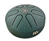 MEINL Sonic Energy PSTD4DGGOL 3" Pocket Steel Tongue Drum, A Major, 6 Notes, 440 Hz, Dark Green, Seed of Life