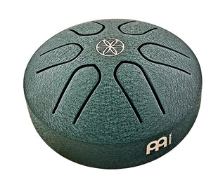 MEINL Sonic Energy PSTD4DGGOL 3" Pocket Steel Tongue Drum, A Dur, 6 Töne, 440 Hz, Dunkelgrün, Keim des Lebens
