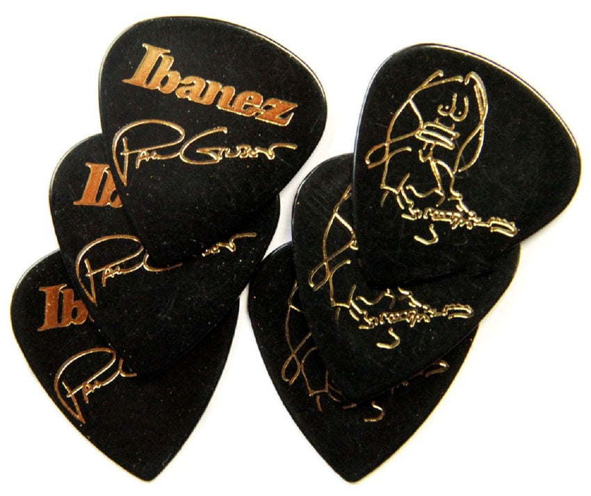 IBANEZ B1000PG-BK - PAUL GILBERT 6 PCS BLACK 1.0MM HEAVY PICKS