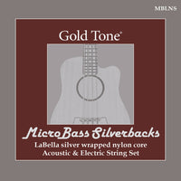 GOLD TONE LABELLA 'SILVERBACK' SILBER-UMWICKELTE NYLON-SAITEN FÜR MICRO-BASS - DANYS MUSIC SHOP VILLACH