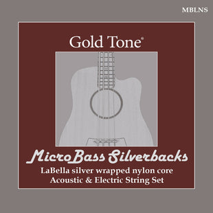 GOLD TONE LABELLA 'SILVERBACK' CORDE IN NYLON AVVOLTE IN ARGENTO PER MICROBASSO