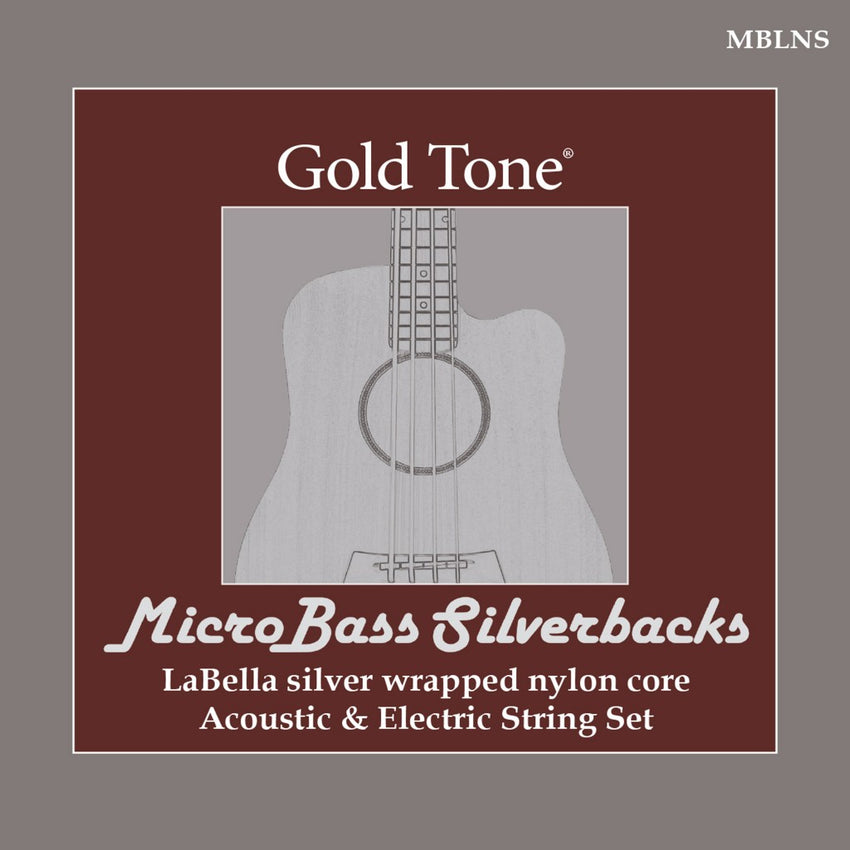 GOLD TONE LABELLA 'SILVERBACK' SILBER-UMWICKELTE NYLON-SAITEN FÜR MICRO-BASS - DANYS MUSIC SHOP VILLACH