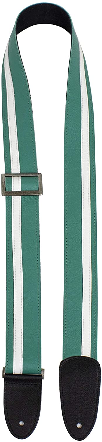 PERRIS RACING LEATHER BELT GREEN-WHITE
