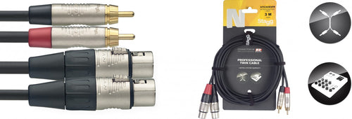 STAGG NTC3CMXFR XLR-F / RCA