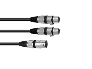 OMNITRONIC ADAPTERKABEL XLR M /2x XLR F 1,5M SCHWARZ